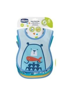 Set 3 Pezzi Bavaglini Azzurro Chicco