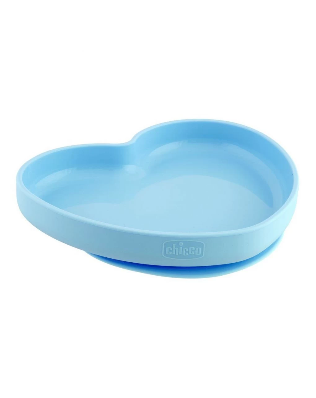 Piatto Cuore In Silicone Con Ventosa 9m+ Azzurro - immagine 2
