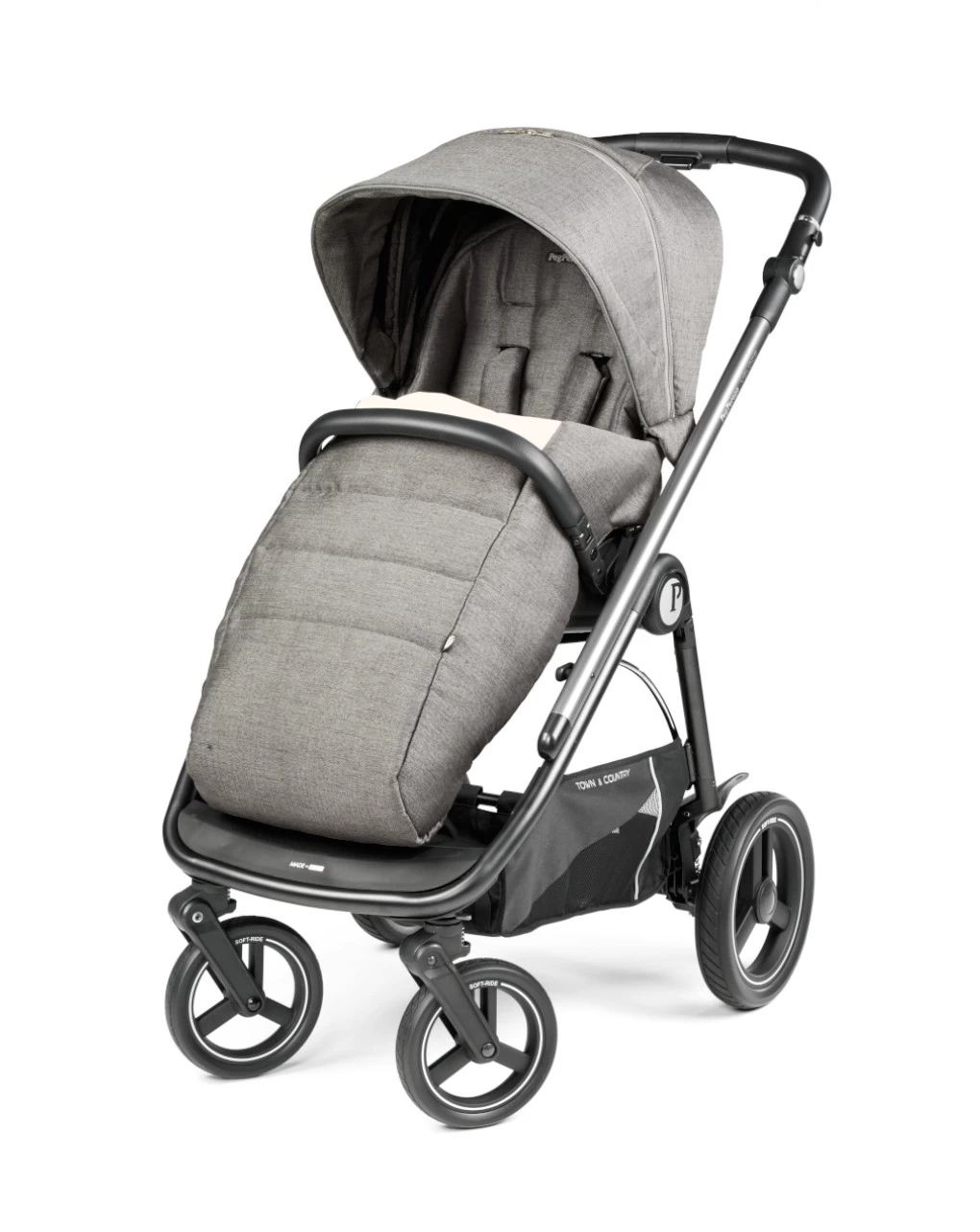 Trio Veloce Tc Slk Con Culla Grande City Grey - Peg Perego - immagine 2