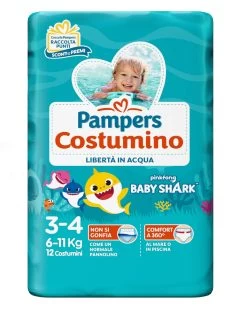 Pampers Il Costumino Taglia 3-4 (6-11 Kg) – 12 Pz