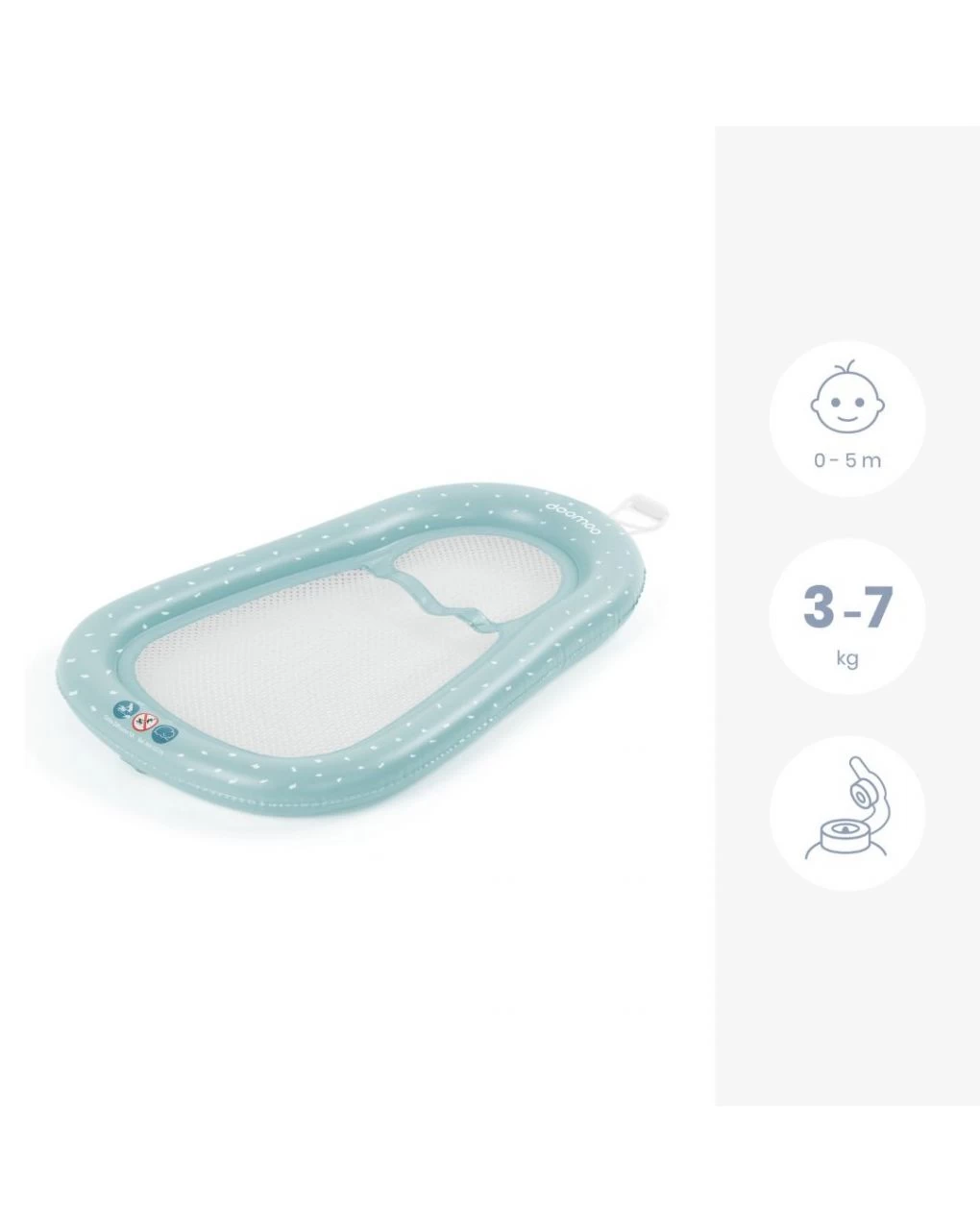 Materassino Bagno Gonfiabile Azzurro - Doomooo - immagine 2