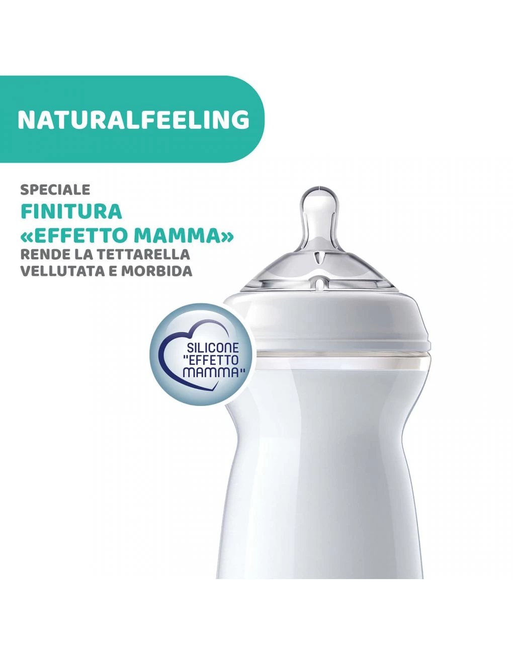 Chicco - Biberon Naturalfeeling Neutro, 6m+, 330 Ml, Flusso Veloce - immagine 5