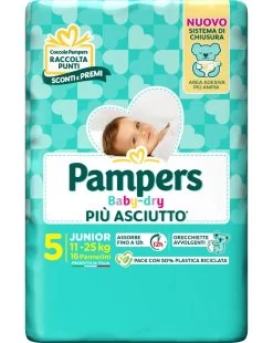 Pampers baby Dry tg.5 Junior 11-25 Kg - 16 pz