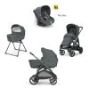 Aptica System Quattro Colore Emerald Green Con Seggiolino Auto Darwin Infant Recline + Telaio Litio - Inglesina