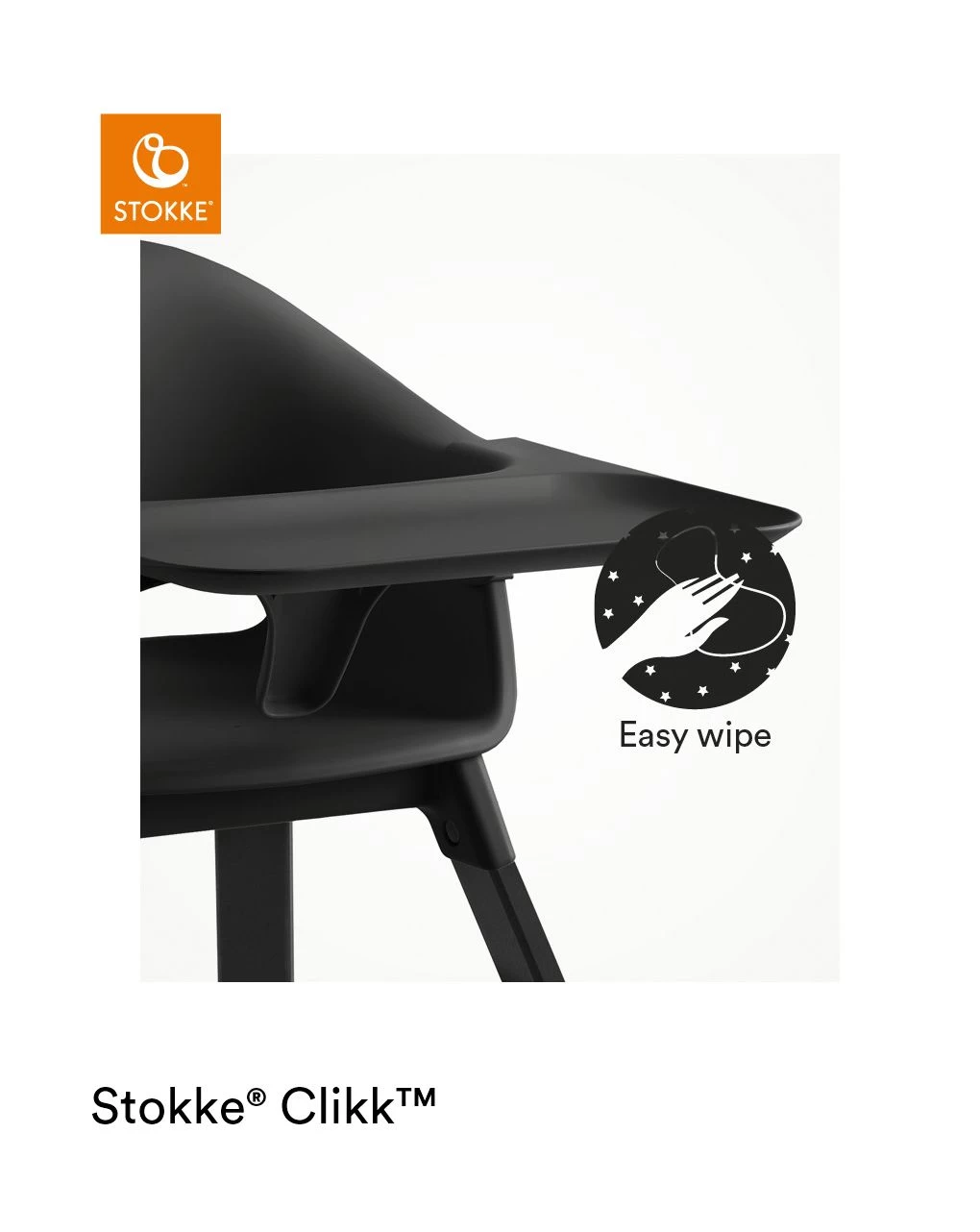 Stokke® Clikk™ High Chair - Black Natural - immagine 3