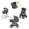 Aptica System Quattro Colore Velvet Grey Con Seggiolino Auto Darwin Infant Recline + Telaio Palladio - Inglesina