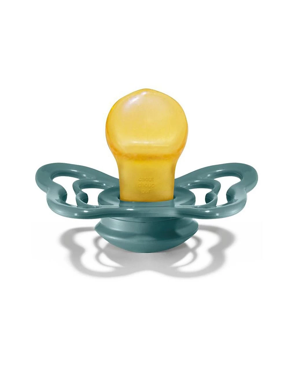 Set 2 Ciucci Tettarella Simmetrica In Gomma Naturale 6/18 Mesi - Colore Island Sea E Verde Salvia - Bibs - immagine 3