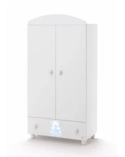 Armadio 2 Ante Bianco My Teddy Azzurro