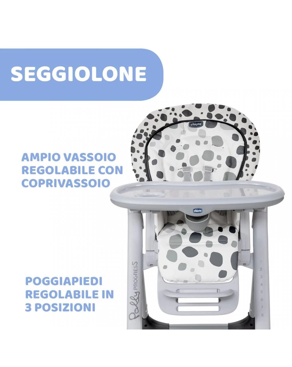Seggiolone Chicco Polly Progres5 Anthracite - immagine 3