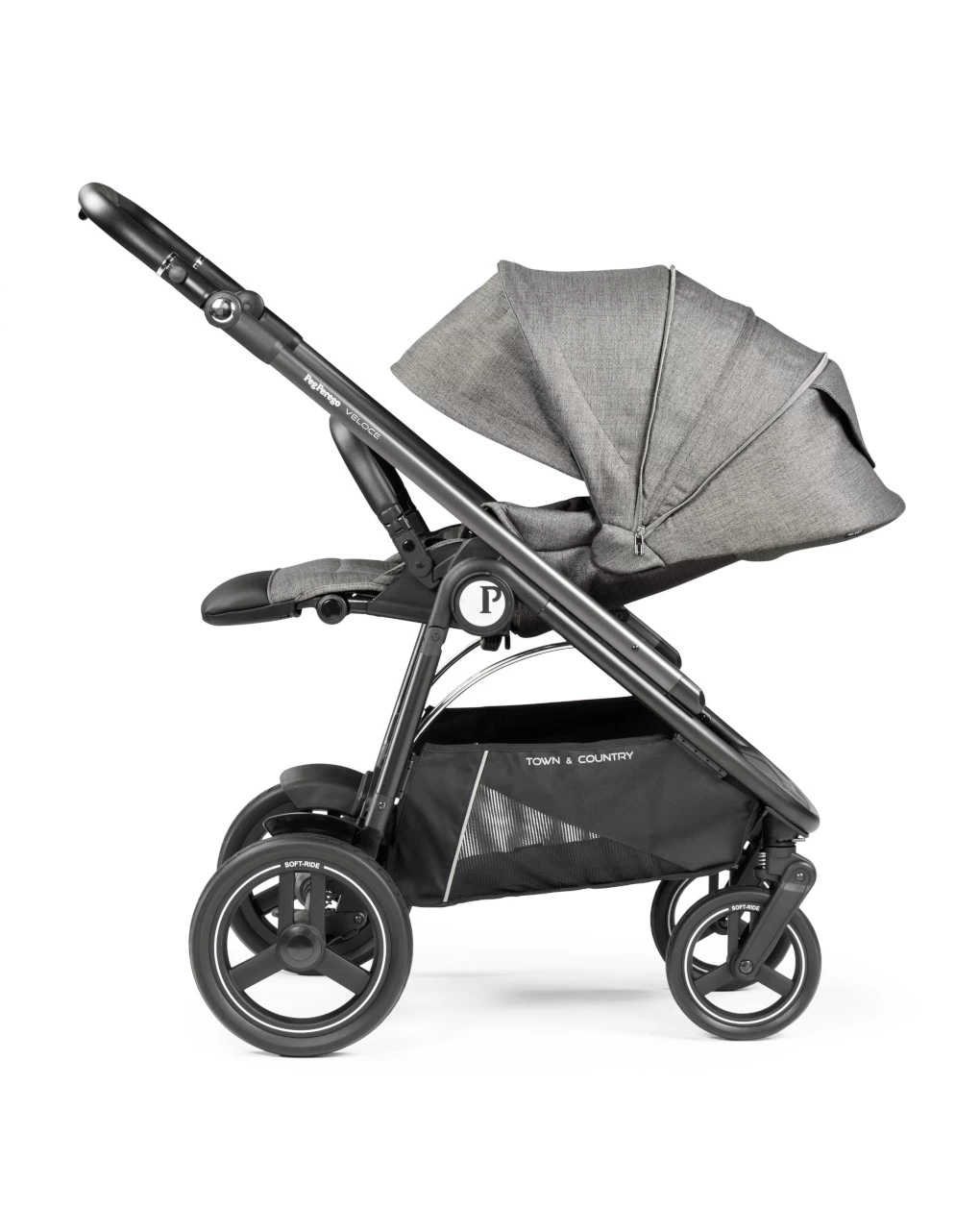 Trio Veloce Tc Slk Con Culla Grande City Grey - Peg Perego - immagine 9