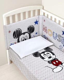 Set Letto 4 Pezzi In Cotone Stampa Mickey Mouse