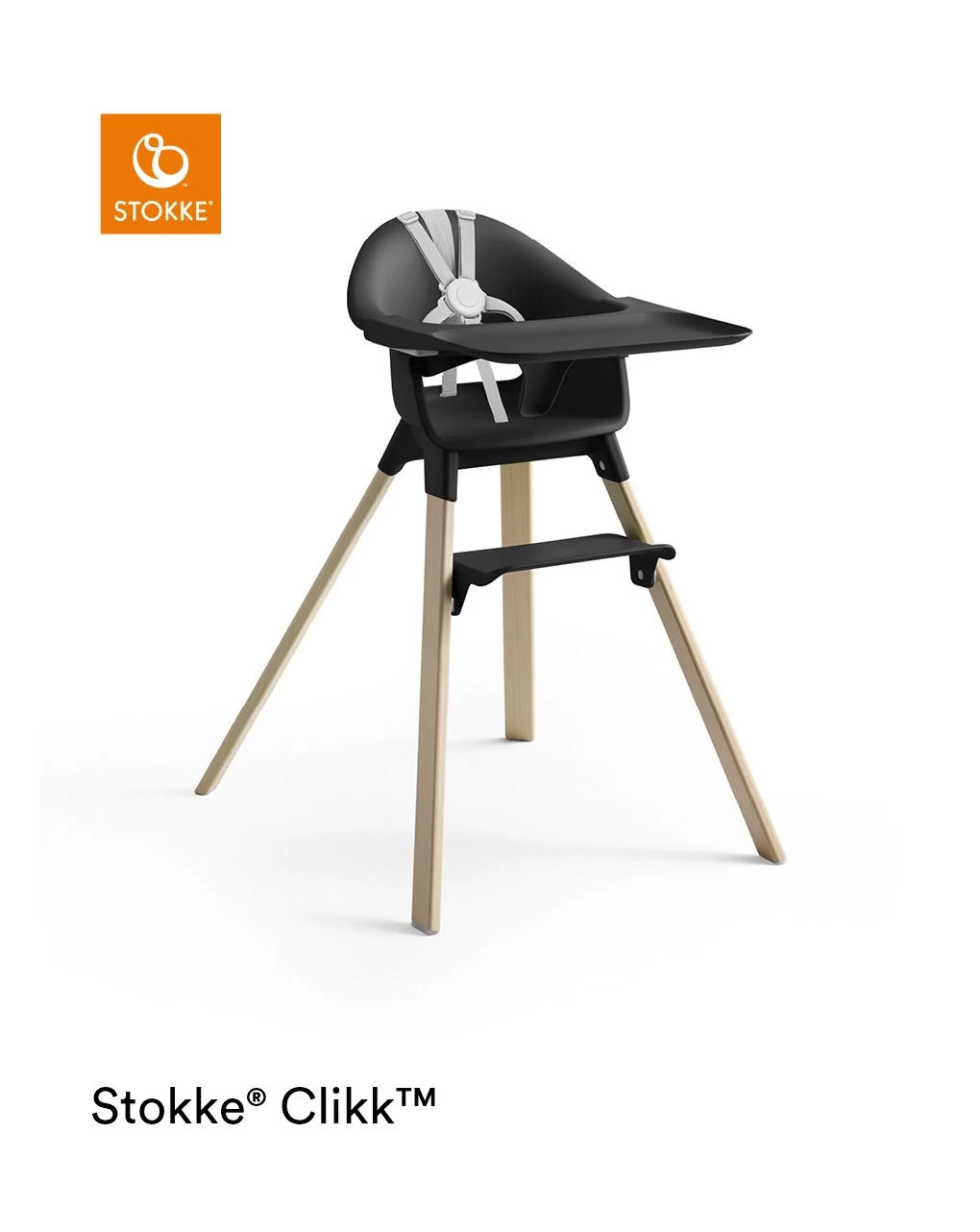 Stokke® Clikk™ High Chair - Black Natural - immagine 2
