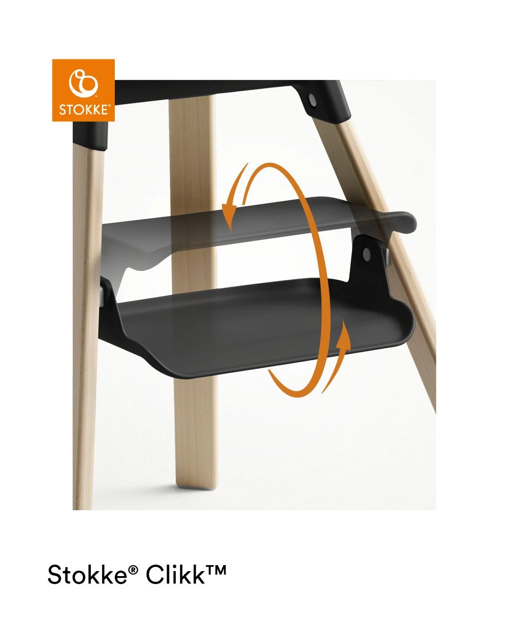 Stokke® Clikk™ High Chair - Black Natural - immagine 4