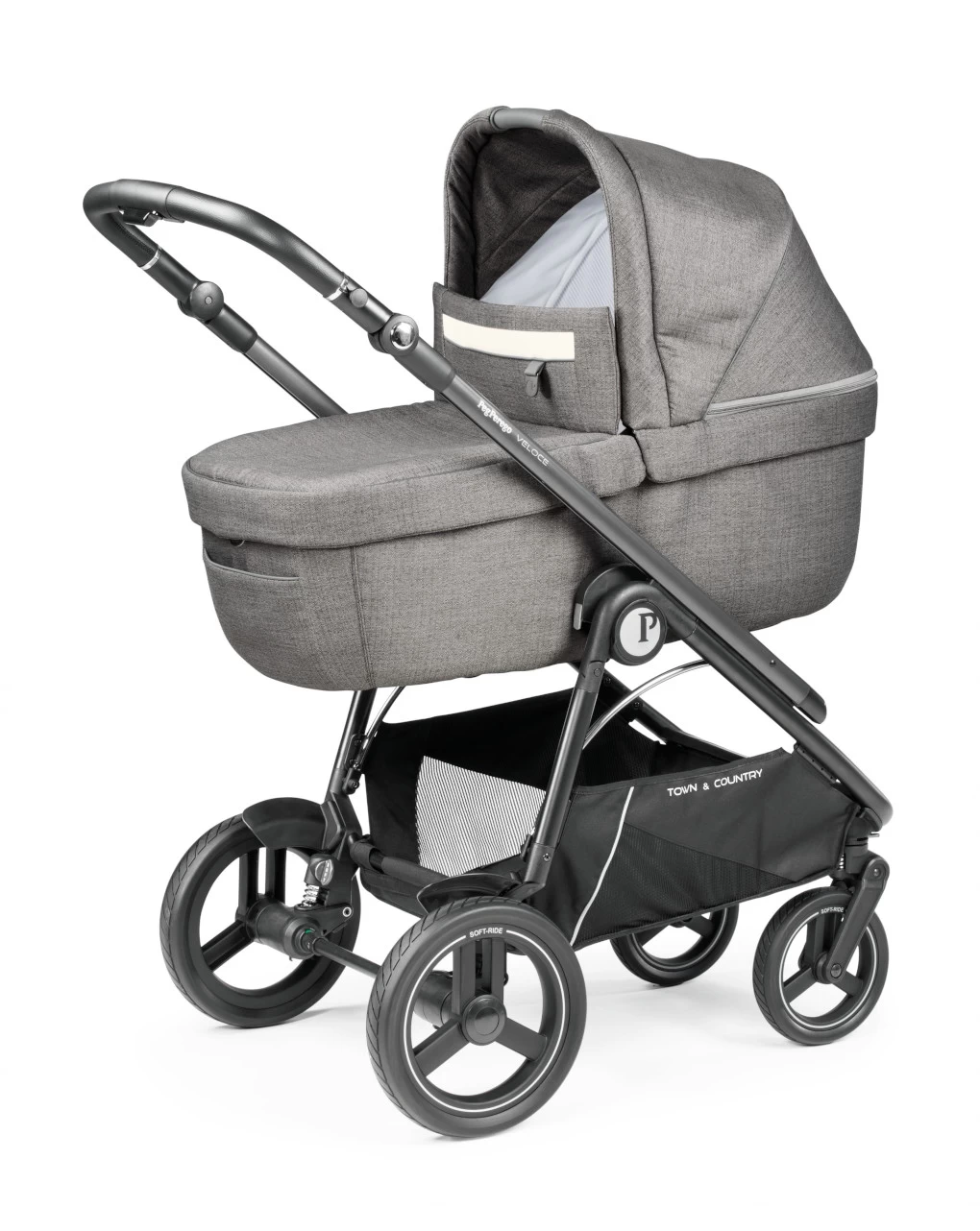Trio Veloce Tc Slk Con Culla Grande City Grey - Peg Perego - immagine 8